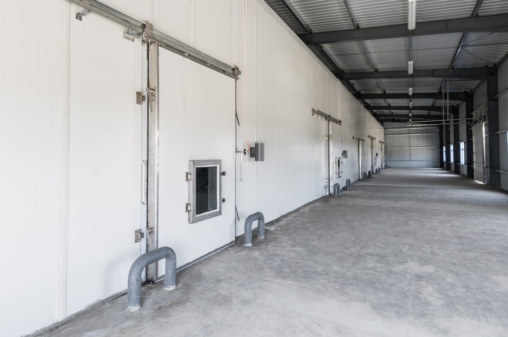 Big,Freezer,Warehouse,At,The,Plant.,Facade,With,Industrial,Freezer